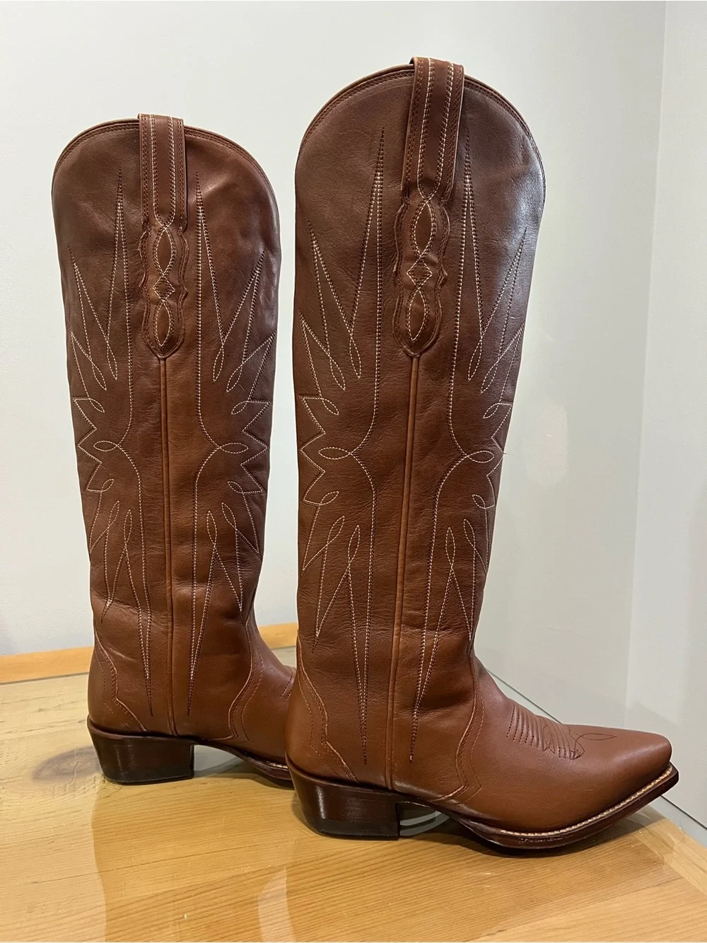 Tecovas The Loretta saddle Western Leather Heeled Boots Brown US 6